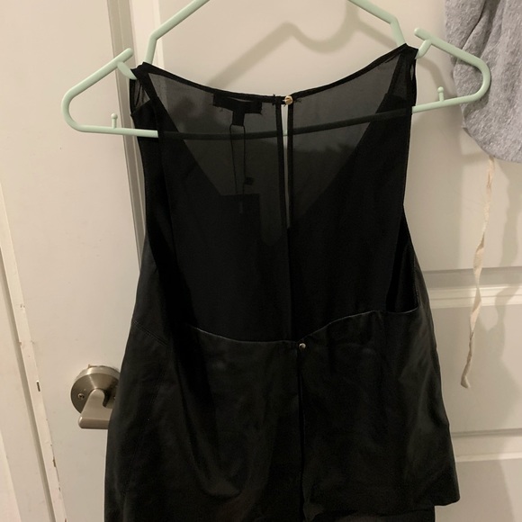 Cute sexy and comfy pleather tank, going out! Pair with jeans or tights. - Picture 2 of 3